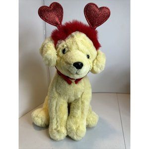 FAO 12" Sparklers Toy Plush Yellow Labrador Removable Red Heart And Collar